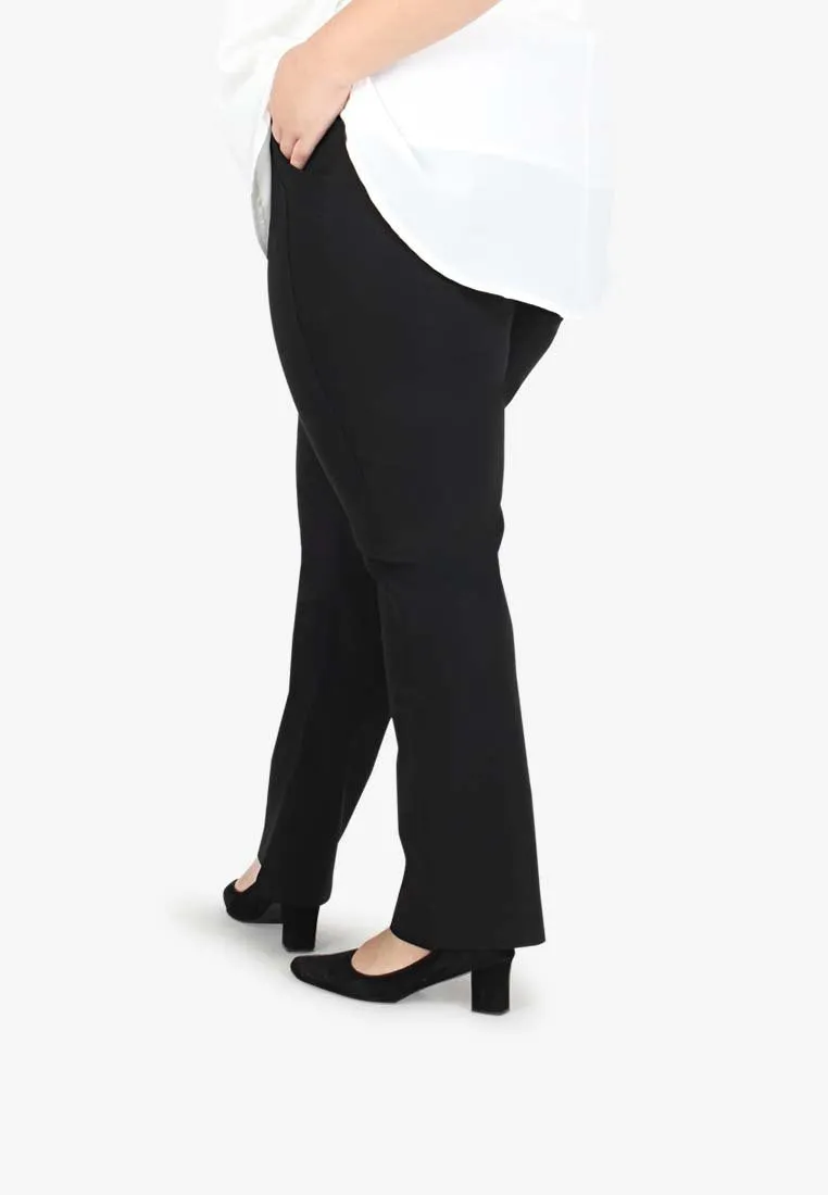 Gracie FLEXI Tall Version Straight Cut Pants - Black