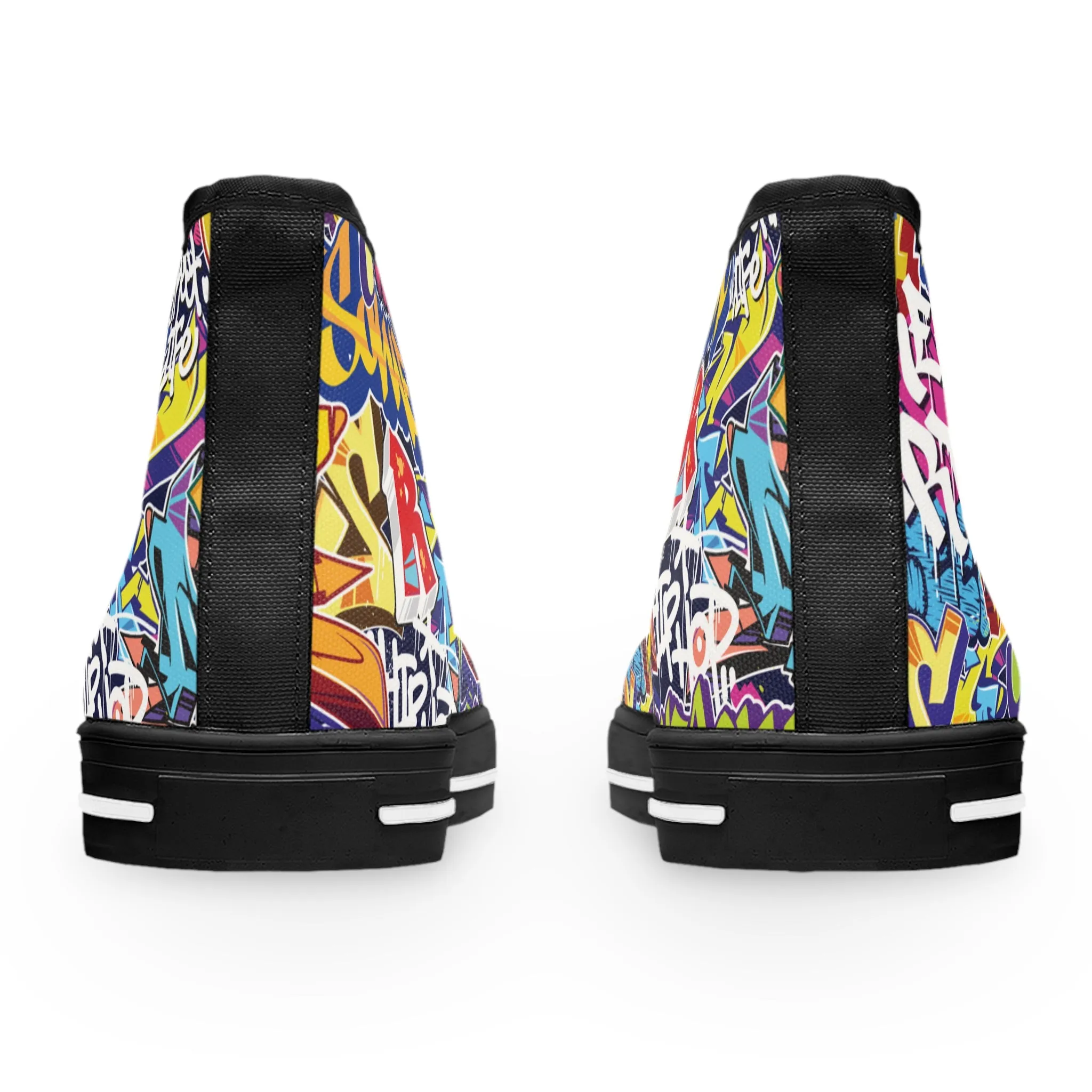 Graffiti Groove - Women's High-Top Sneakers