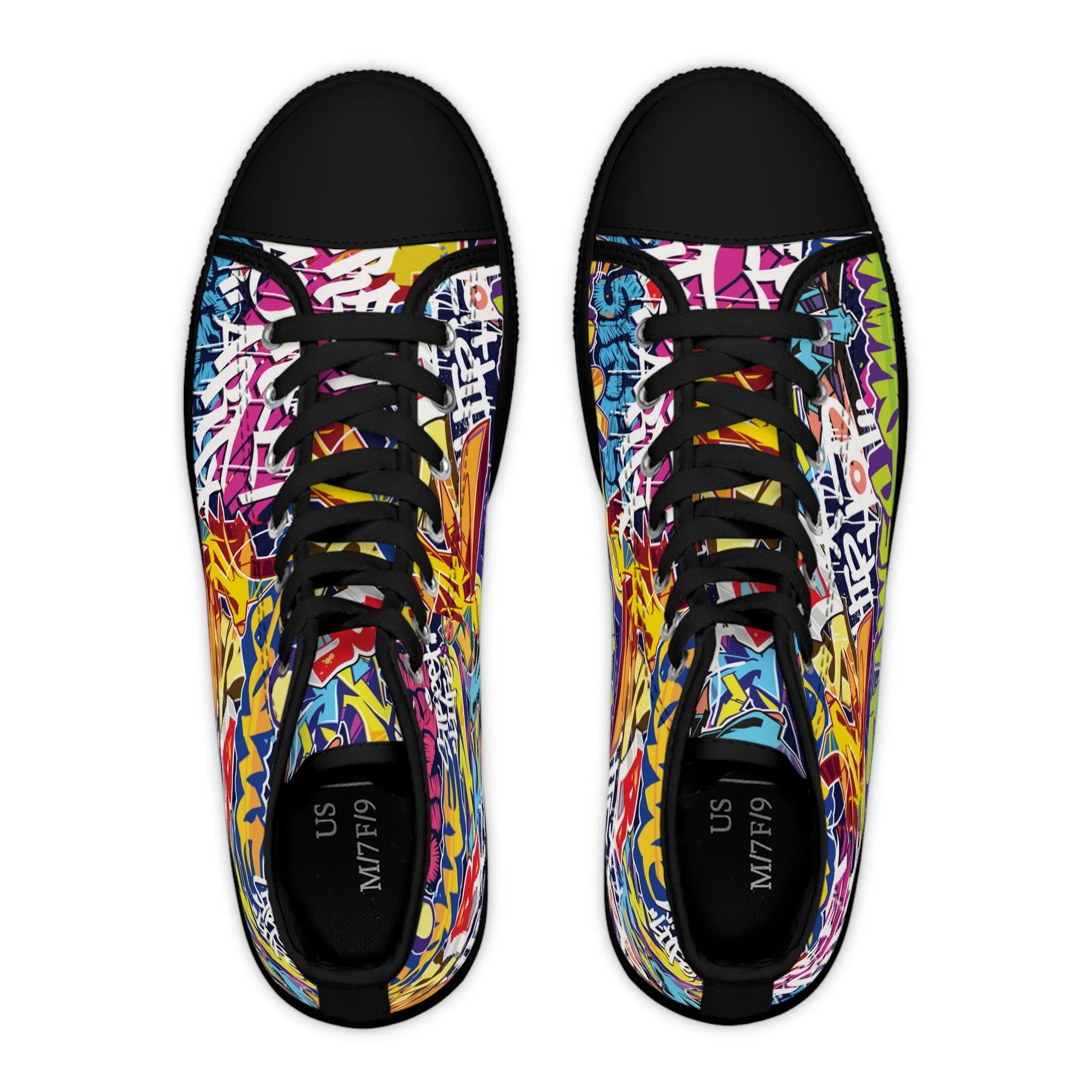 Graffiti Groove - Women's High-Top Sneakers