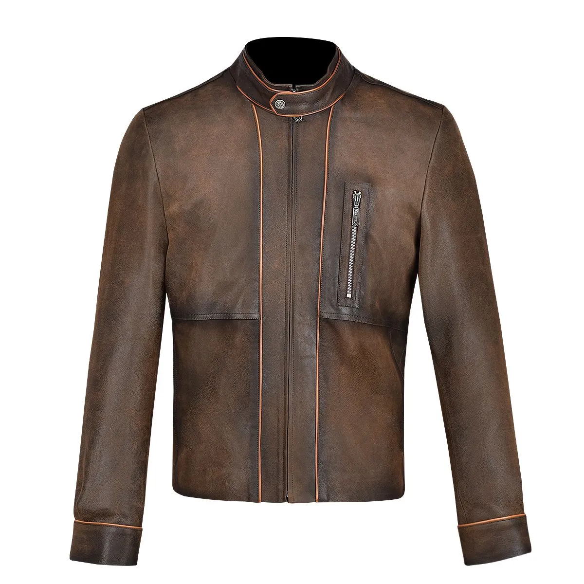 H291BOB - Cuadra honey casual fashion quilted ovine leather jacket for men