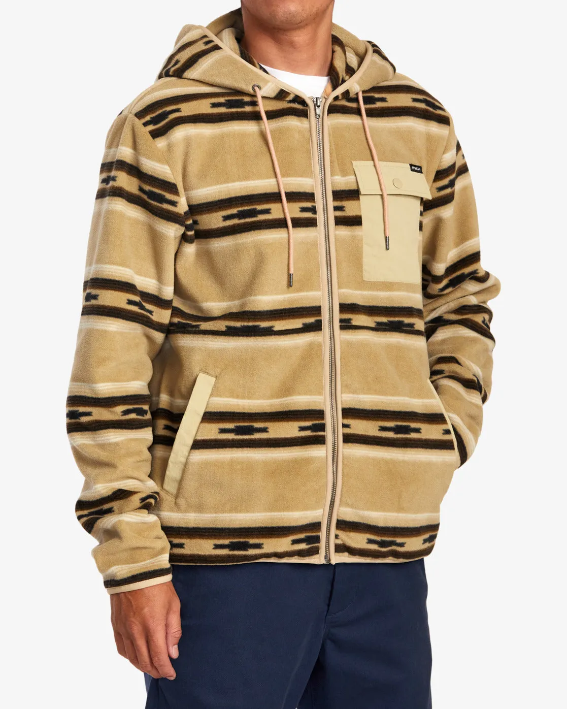 Hawthorne Zip-Up Hooded Fleece - Burlap