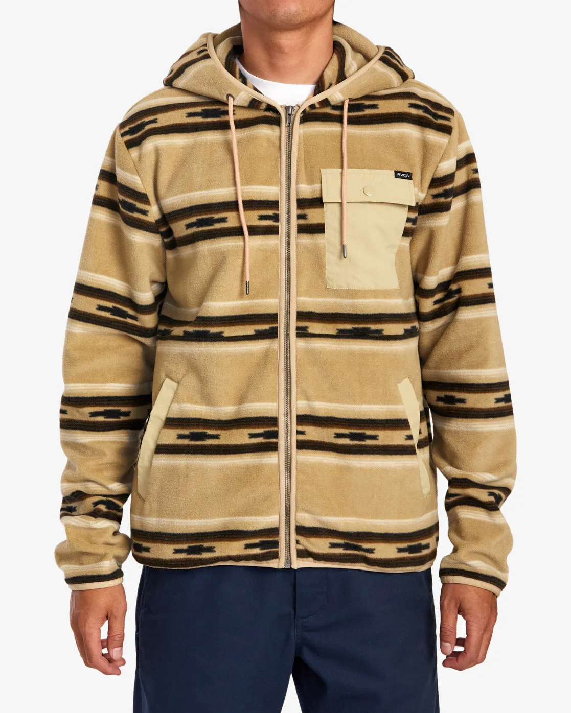 Hawthorne Zip-Up Hooded Fleece - Burlap