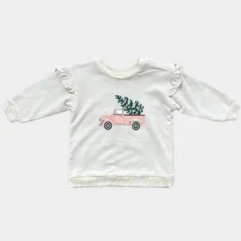 Holiday Ruffle Bamboo Terry Sweatshirt