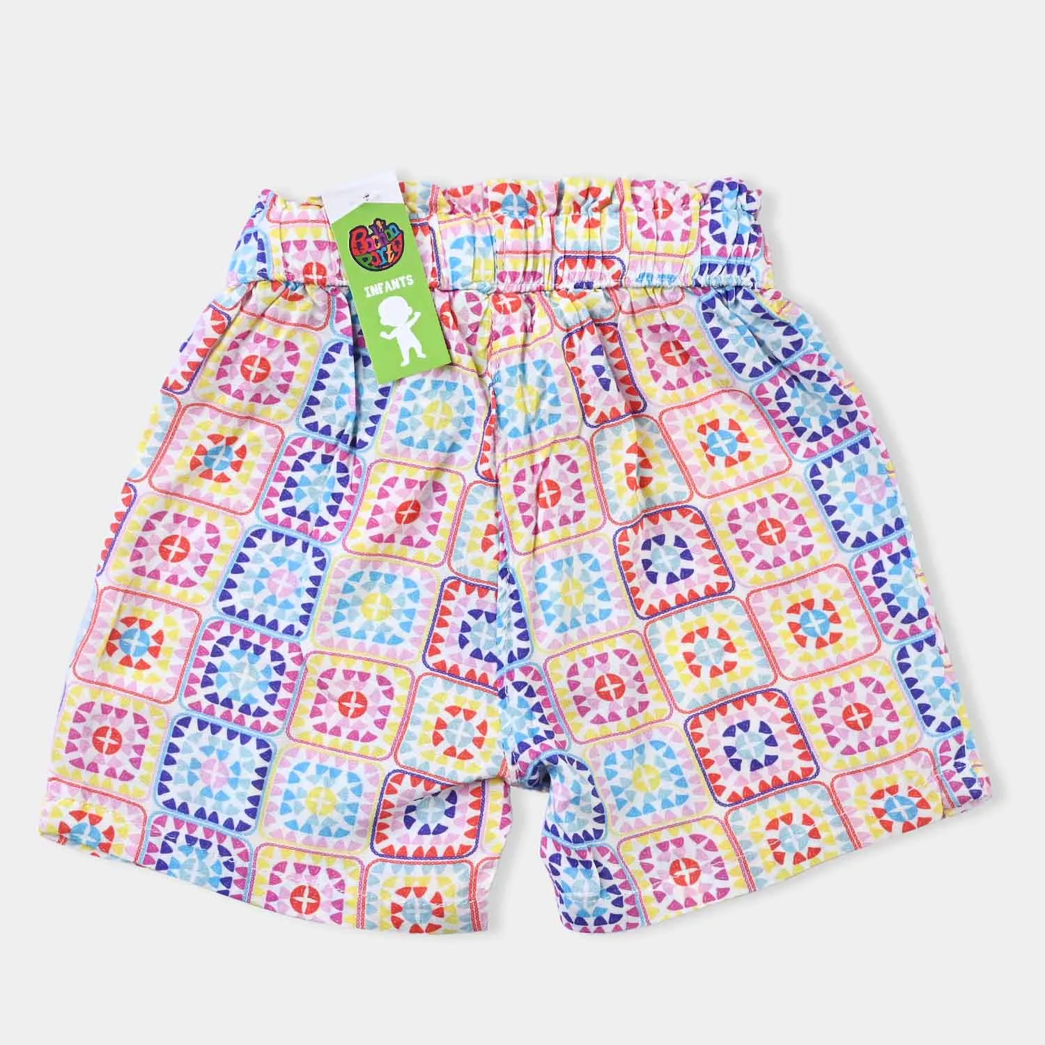 Infant Girls Viscose Short Geometrical-Printed