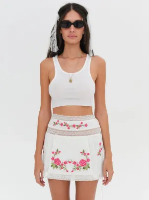 Jolene Embroidered Mini Skirt