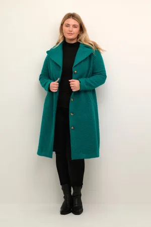 Kaffe Curve Anni Coat in Green