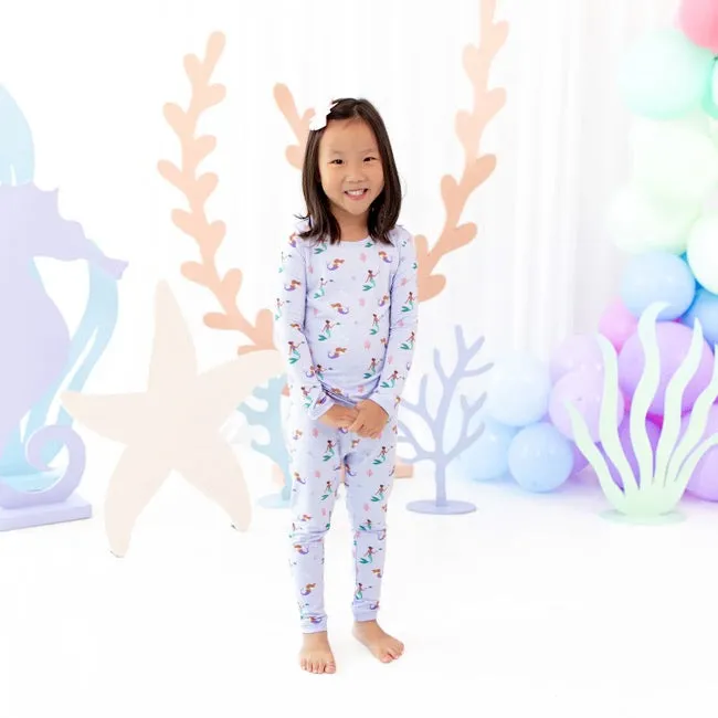 Kyte Baby Printed Long Sleeve Pajamas in Mermaid