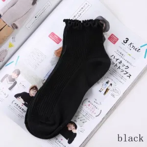 Lace Ruffles Soft Cotton Women Socks