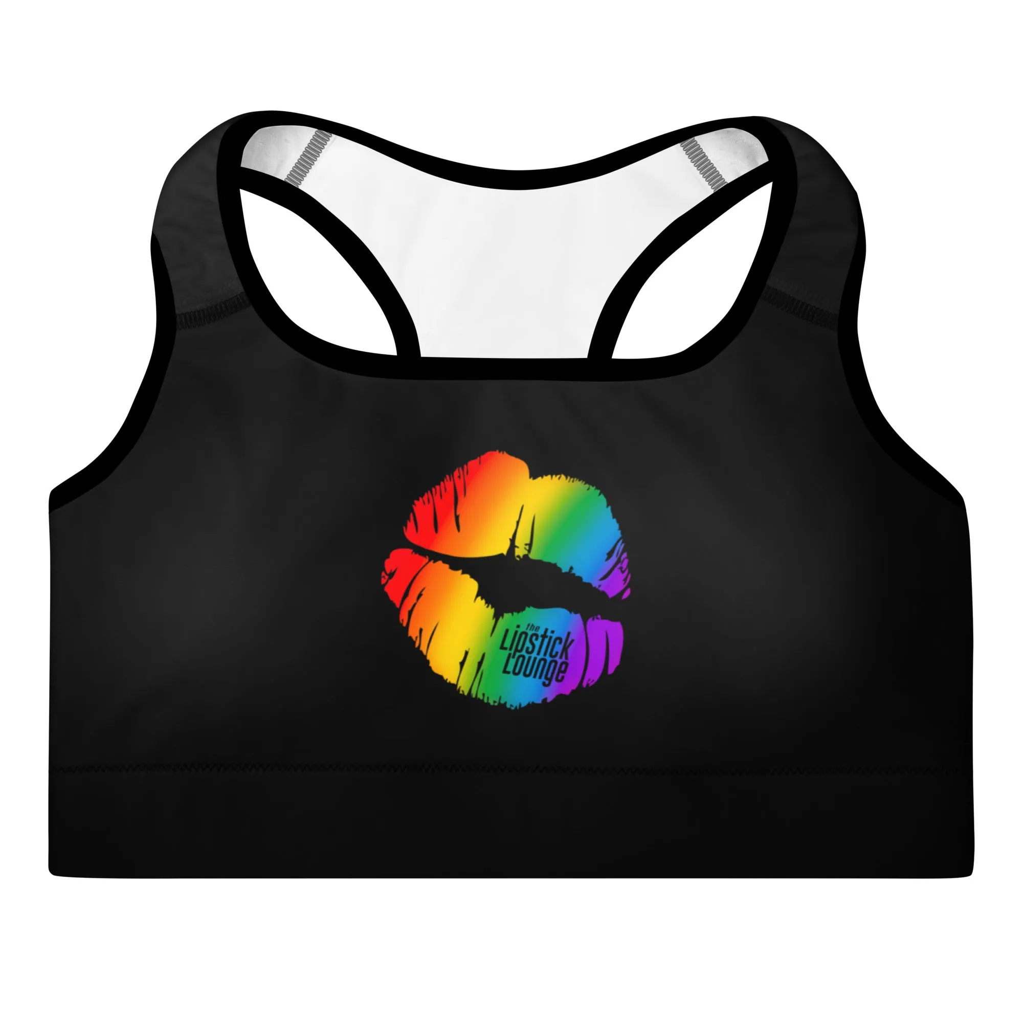 Lipstick Lounge Rainbow Logo Sports Bra