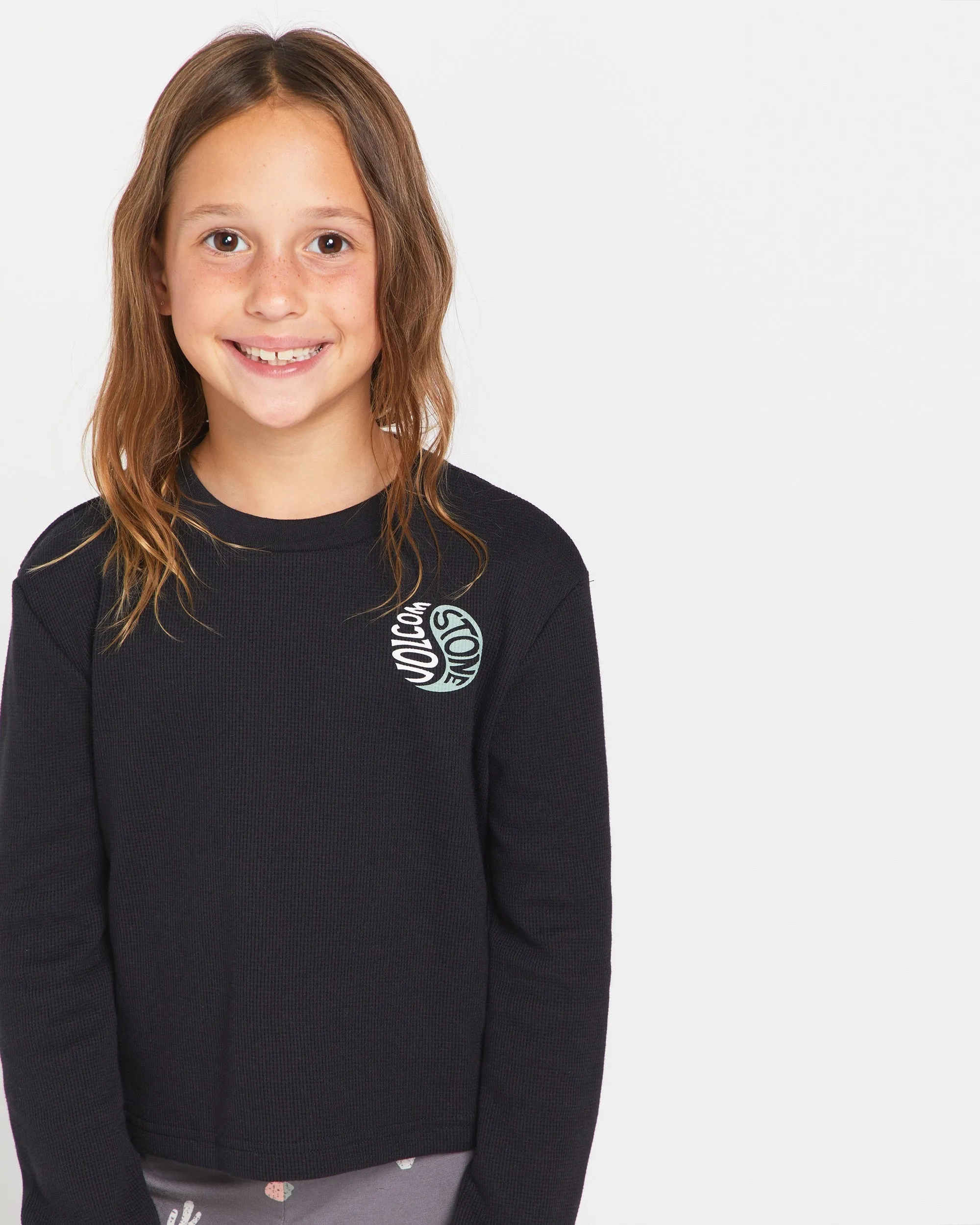 Little Girls Thermality Long Sleeve Shirt - Black