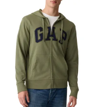 Logo Zip Hoodie Walden Green