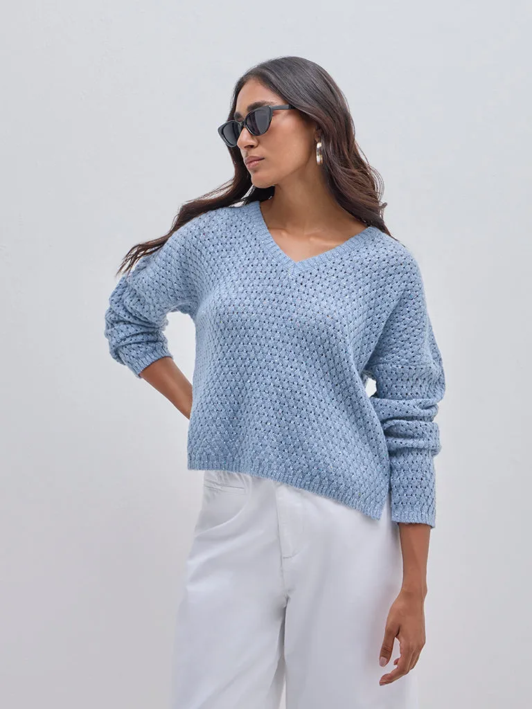 LOV Light Blue Knitted Sweater