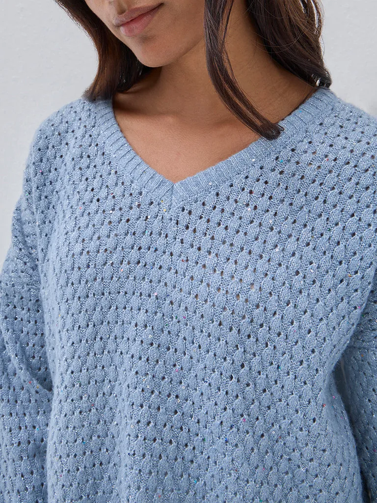 LOV Light Blue Knitted Sweater