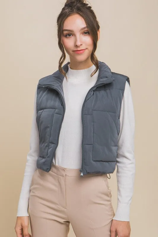 Love Tree Puffer Vest With Pockets