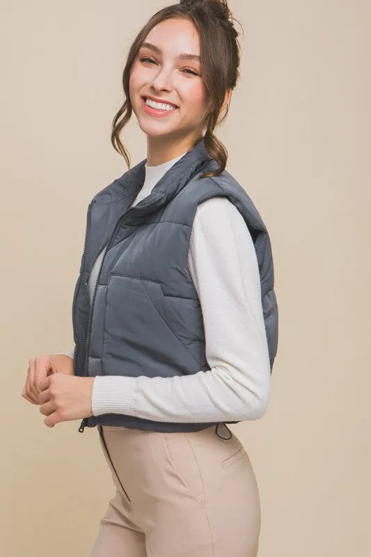 Love Tree Puffer Vest With Pockets