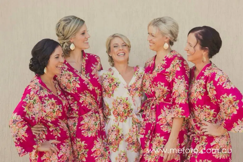 Magenta Bridesmaids Robes