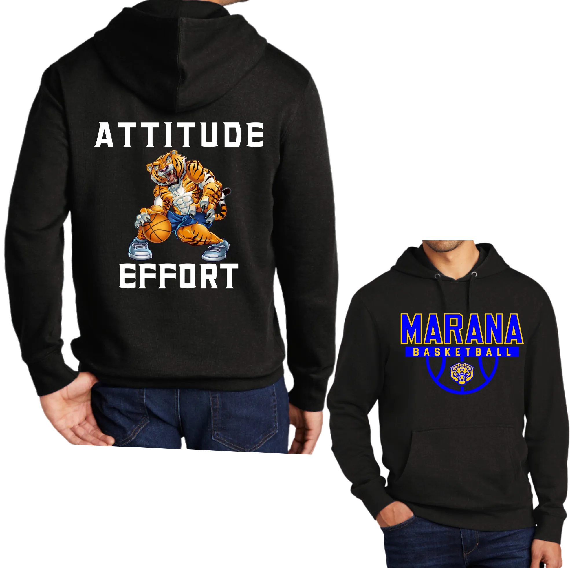 Marana Basketball Attitude Effort Unisex District V.I.T. Super Soft Hoodie