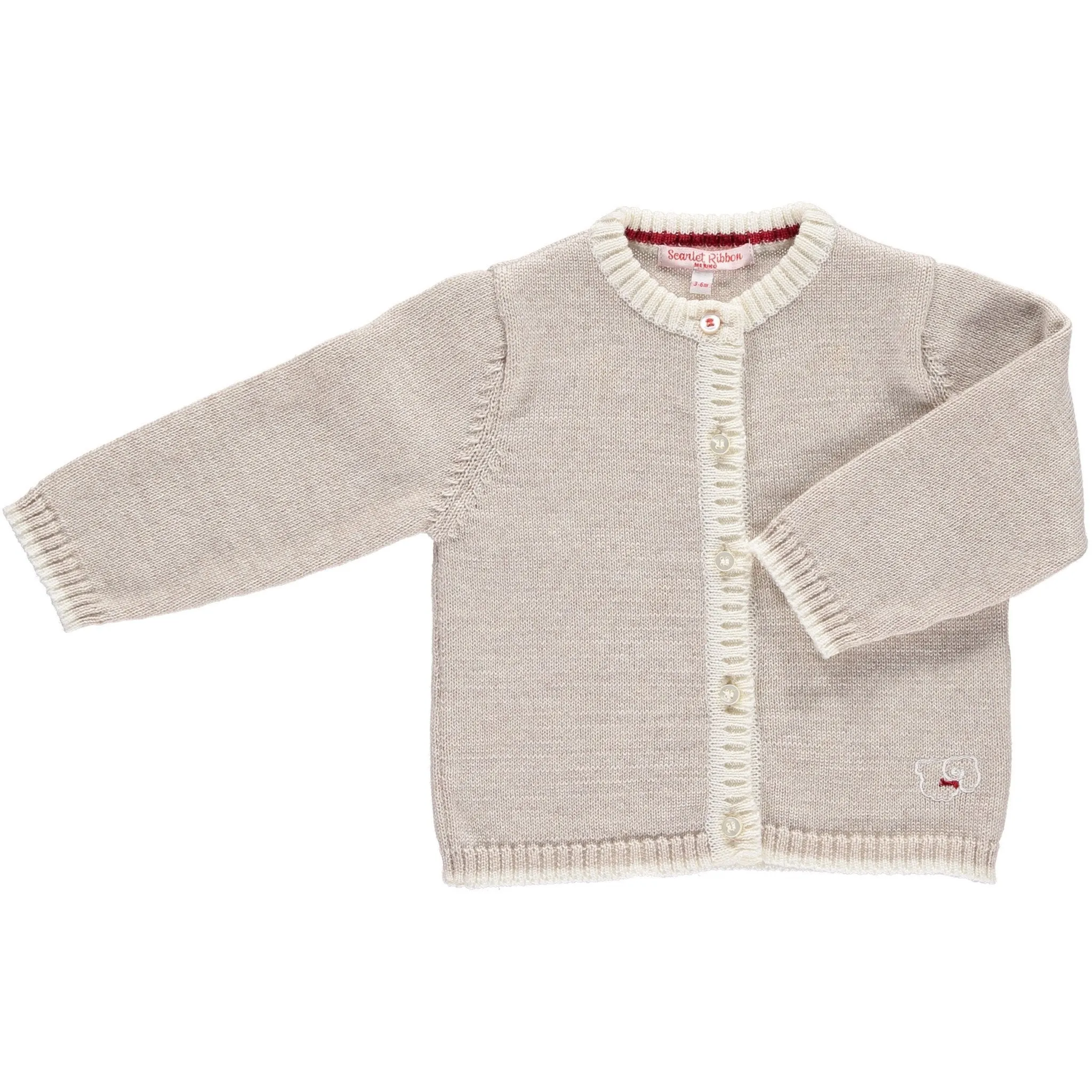 Merino Baby Cardigan & Leggings Set - Oatmeal