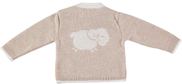 Merino Baby Sheep Motif Jumper & Leggings Set - Oatmeal