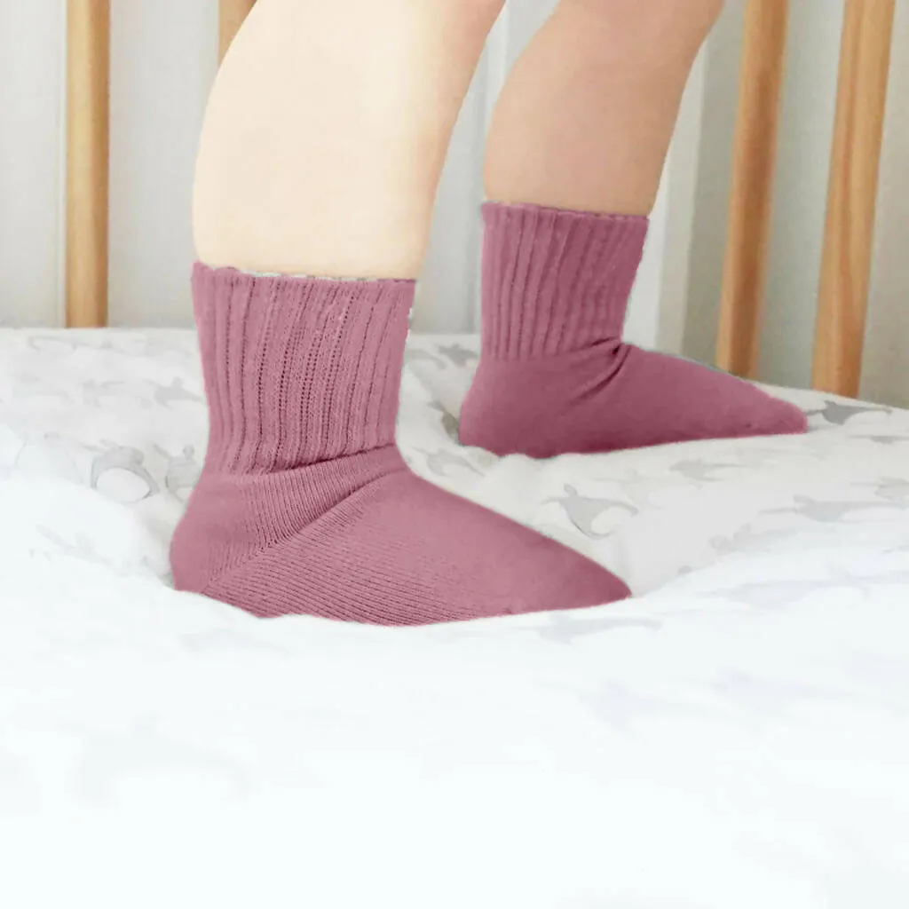 Newborn Girl's Cotton Ankle-Hi Socks