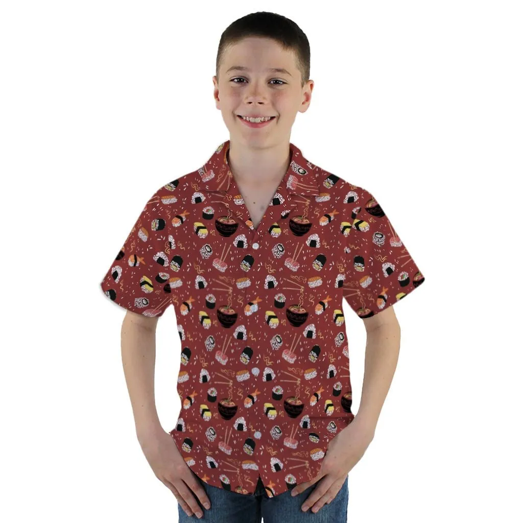 Oishi Sushi Red Youth Hawaiian Shirt