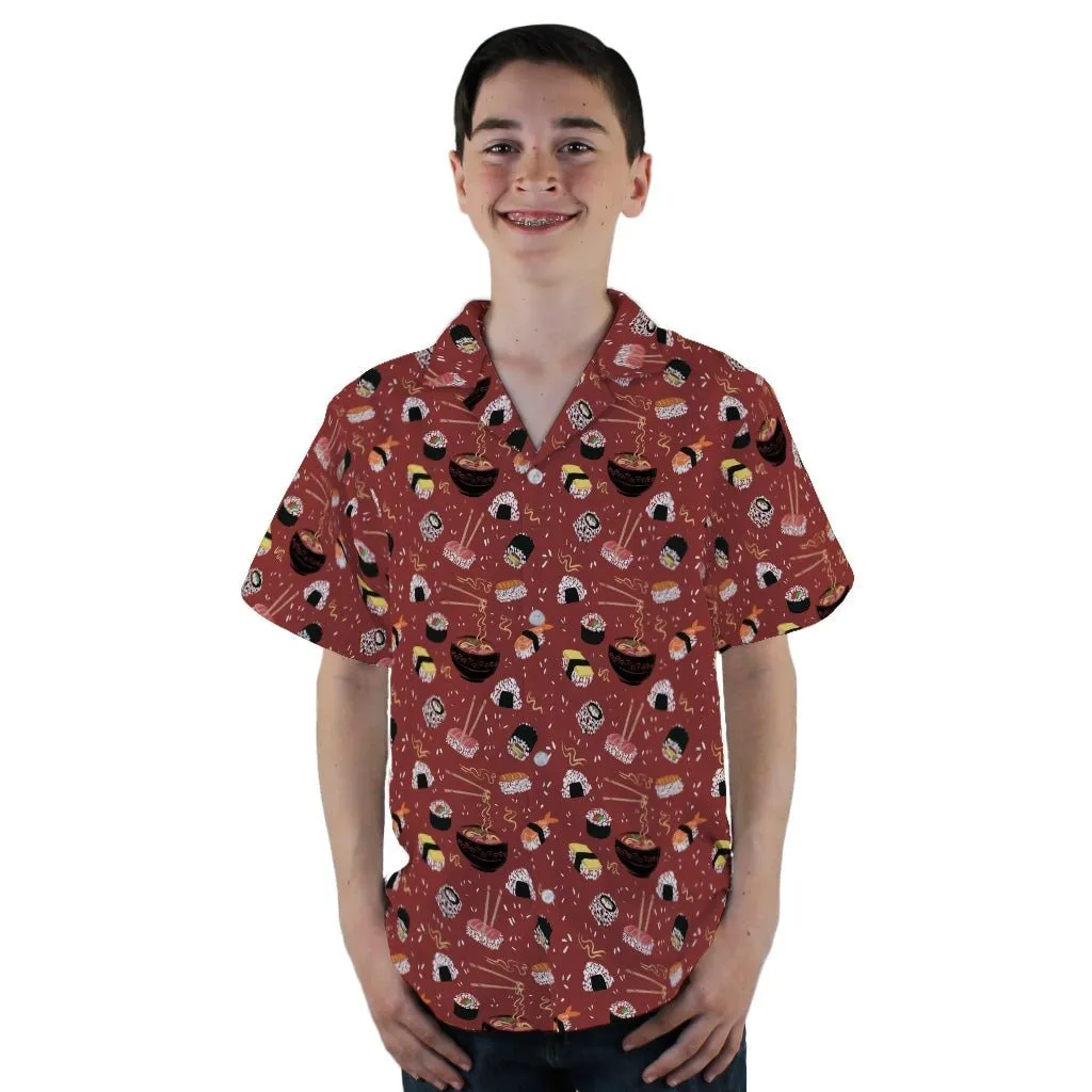 Oishi Sushi Red Youth Hawaiian Shirt