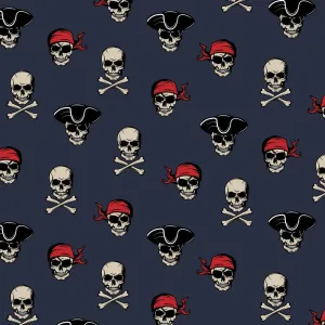 Pirate Skull - Soft Sweat Cotton Jersey