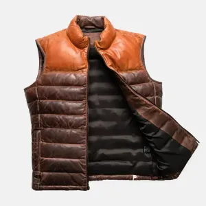 Raven Robes Mens Leather Motorcycle Vest