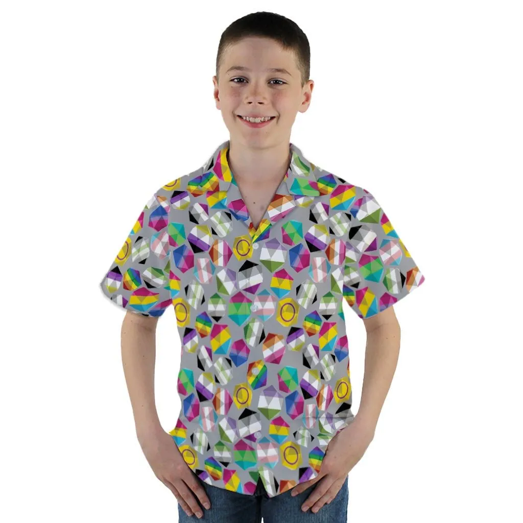 Roll with Pride LGBTQ Dice Dnd Youth Hawaiian Shirt