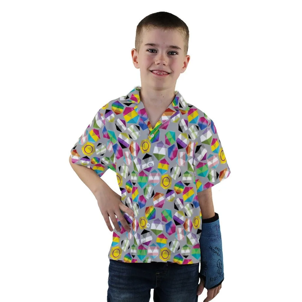 Roll with Pride LGBTQ Dice Dnd Youth Hawaiian Shirt