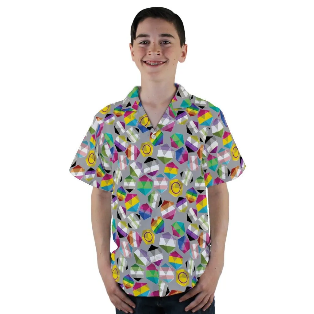 Roll with Pride LGBTQ Dice Dnd Youth Hawaiian Shirt