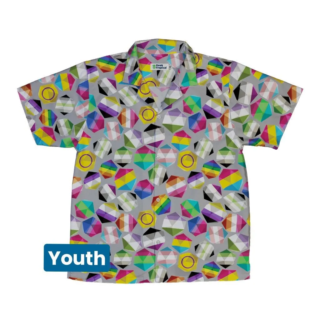 Roll with Pride LGBTQ Dice Dnd Youth Hawaiian Shirt