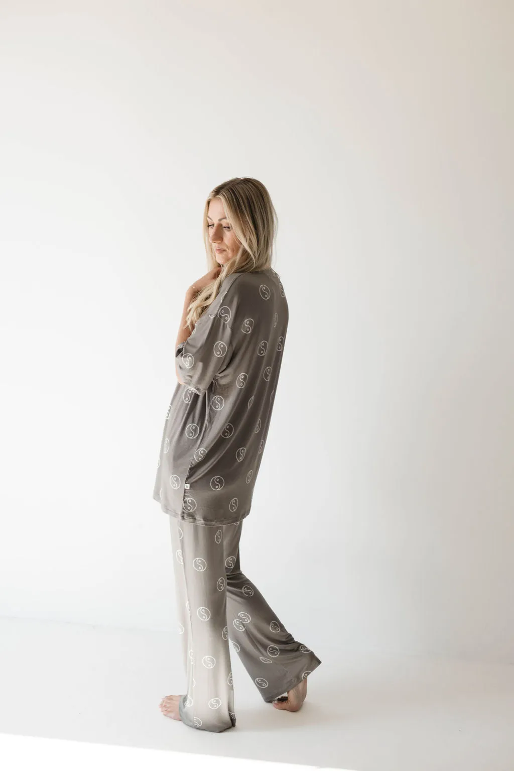 Short Sleeve Women's Bamboo Pajamas | Sage Yin Yang