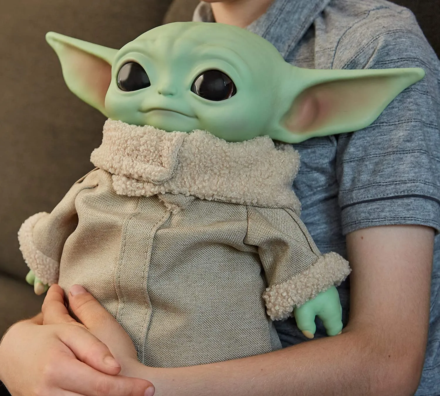 Star Wars The Child Plush Toy 11-Inch Small Yoda-Like Soft Figure from The Mandalorian, Green