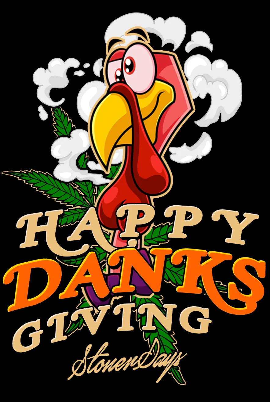 StonerDays Happy Danksgiving Crop Top Hoodie