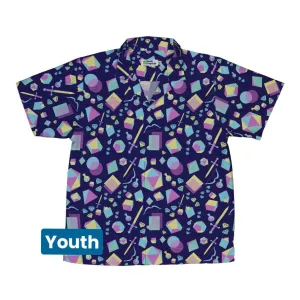 Tabletop RPG Weapons Items Purple Blue Dnd Youth Hawaiian Shirt