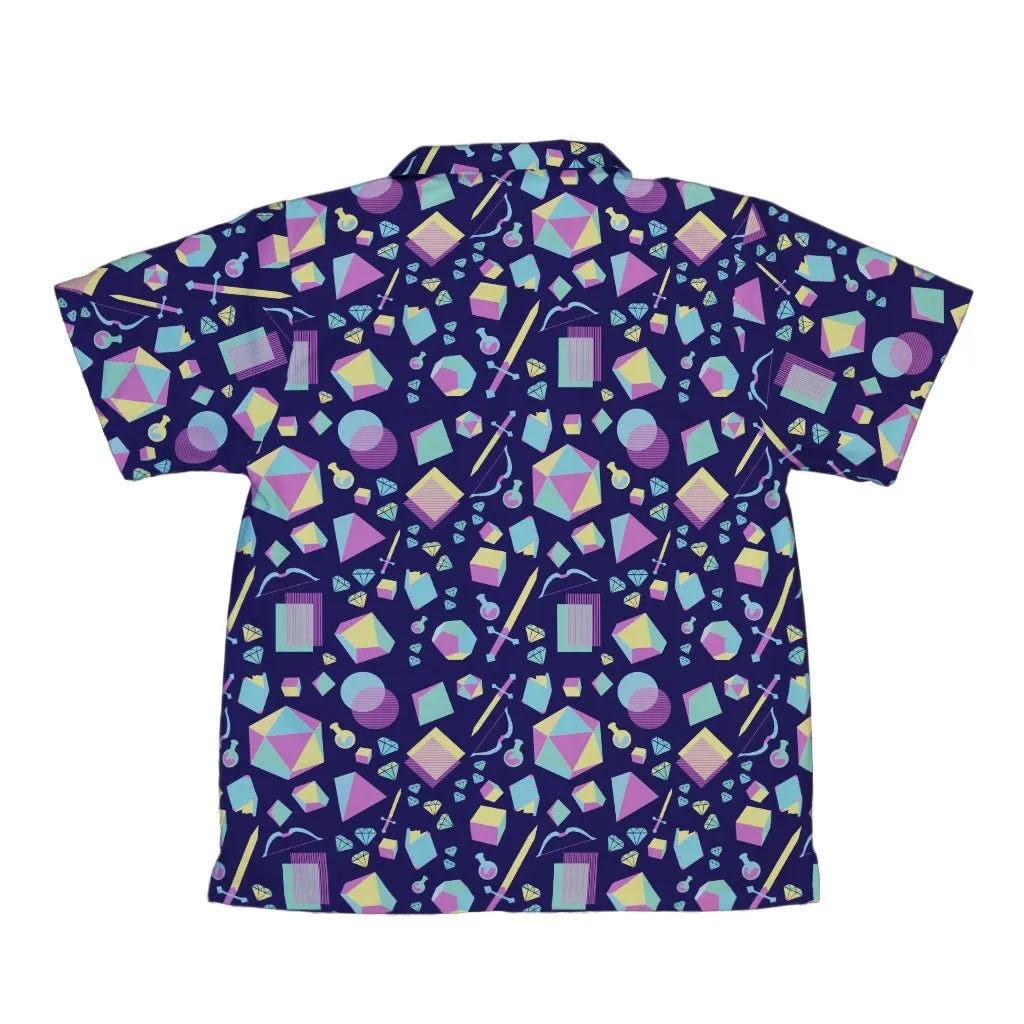 Tabletop RPG Weapons Items Purple Blue Dnd Youth Hawaiian Shirt