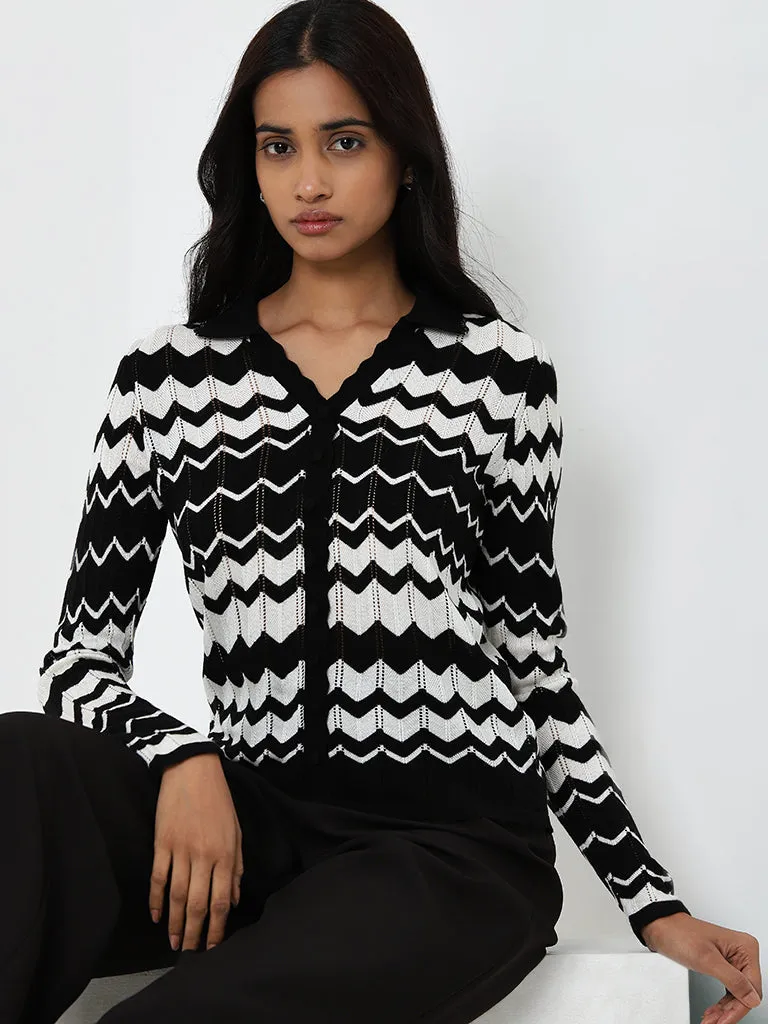 Wardrobe Black & White Patterned Sweater