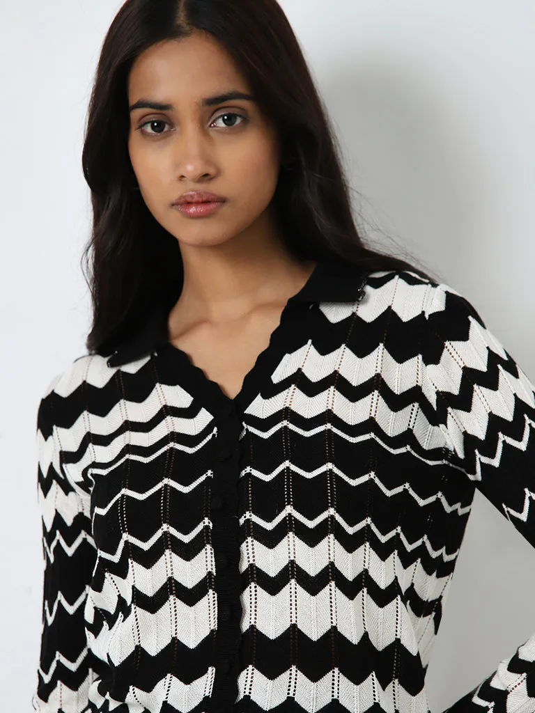 Wardrobe Black & White Patterned Sweater