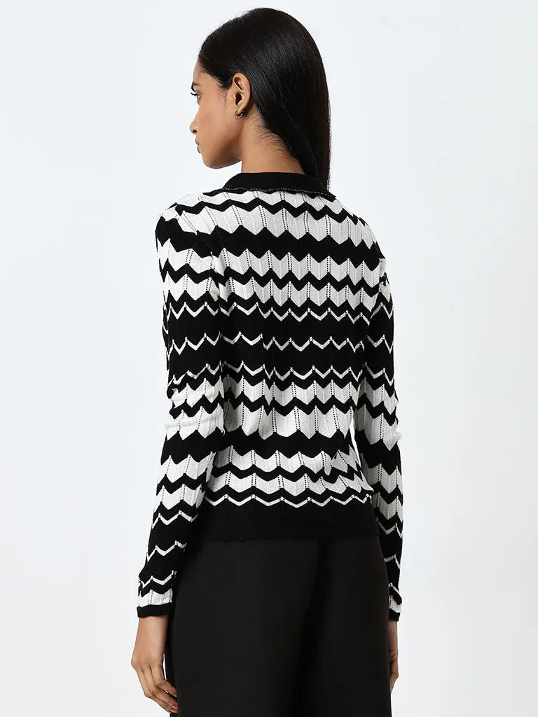 Wardrobe Black & White Patterned Sweater