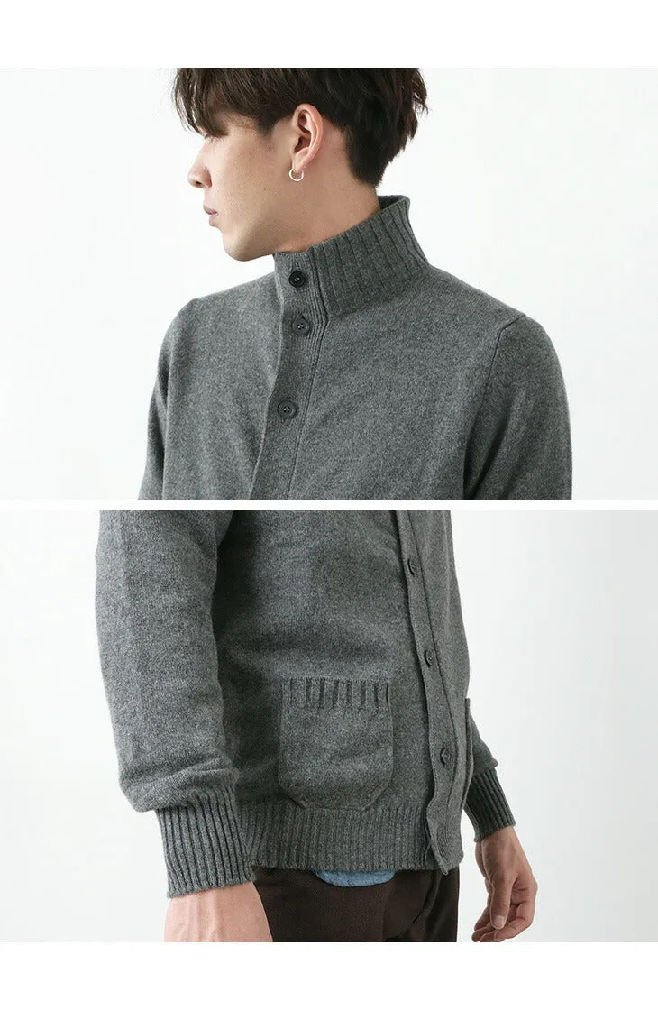 WILLIAM LOCKIE / Lambs Wool Turtleneck Cardigan