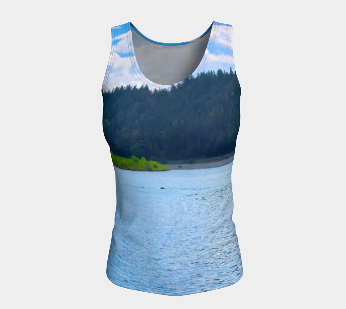 Women's All-Over Fitted Regular Tank Top - Edworthy Park Bow River