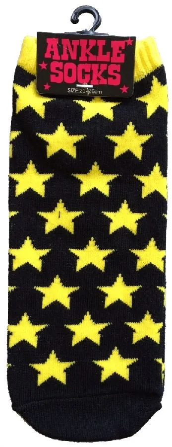 Yellow Stars Ankle Socks