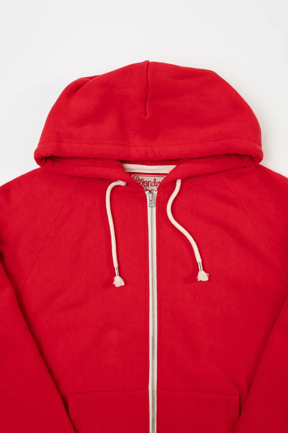 Zip Hoodie - Super Looper French Terry - Red