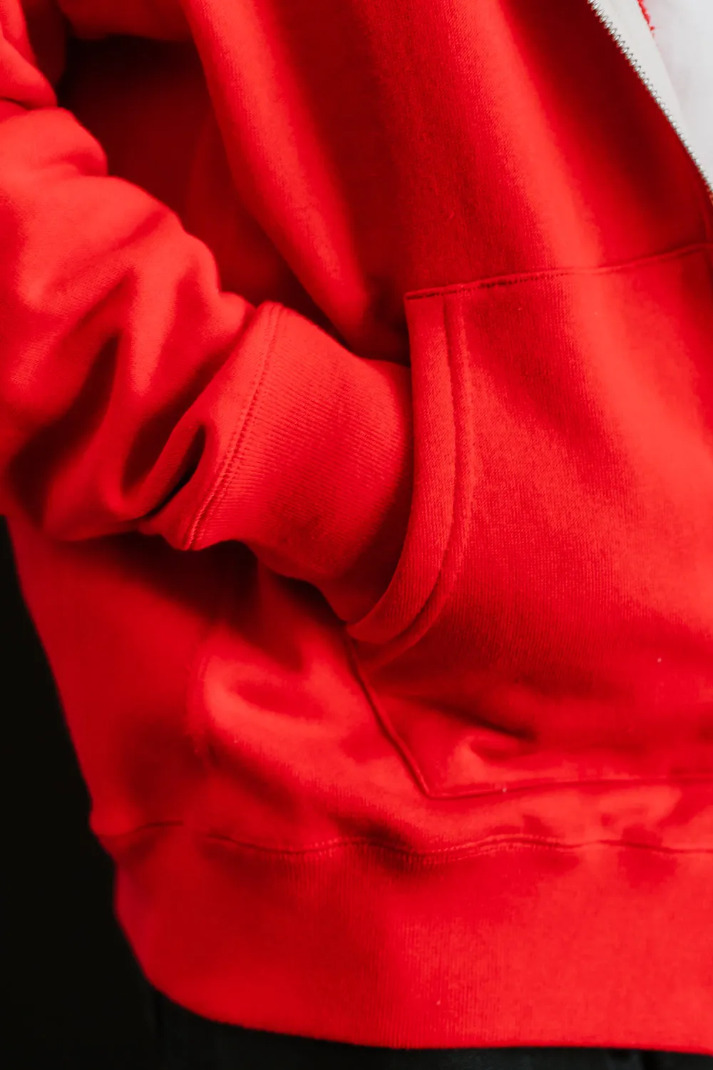 Zip Hoodie - Super Looper French Terry - Red